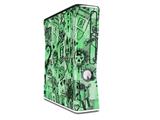 Scene Kid Sketches Green Decal Style Skin for XBOX 360 Slim Vertical