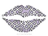 Locknodes 03 Lavender - Kissing Lips Fabric Wall Skin Decal measures 24x15 inches