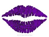 Folder Doodles Purple - Kissing Lips Fabric Wall Skin Decal measures 24x15 inches