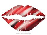 Paint Blend Red - Kissing Lips Fabric Wall Skin Decal measures 24x15 inches