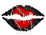 Barbwire Heart Red - Kissing Lips Fabric Wall Skin Decal measures 24x15 inches