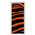 Zebra Orange Door Skin (fits doors up to 34x84 inches)