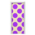 Kearas Polka Dots Purple On Cream Door Skin (fits doors up to 34x84 inches)