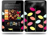 Plain Leaves On Black Decal Style Skin fits Amazon Kindle Fire HD 8.9 inch