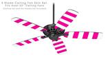 Psycho Stripes Hot Pink and White - Ceiling Fan Skin Kit fits most 52 inch fans (FAN and BLADES SOLD SEPARATELY)