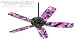 Scene Kid Sketches Pink - Ceiling Fan Skin Kit fits most 52 inch fans (FAN and BLADES SOLD SEPARATELY)