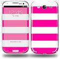 Psycho Stripes Hot Pink and White - Decal Style Skin (fits Samsung Galaxy S III S3)