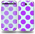 Kearas Polka Dots Purple And Blue - Decal Style Skin (fits Samsung Galaxy S III S3)