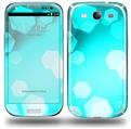 Bokeh Hex Neon Teal - Decal Style Skin (fits Samsung Galaxy S III S3)