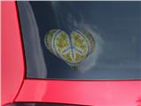 Tie Dye Peace Sign 102 - I Heart Love Car Window Decal 6.5 x 5.5 inches