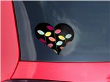 Plain Leaves On Black - I Heart Love Car Window Decal 6.5 x 5.5 inches