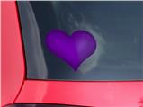 Solids Collection Purple - I Heart Love Car Window Decal 6.5 x 5.5 inches