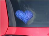 Gothic Punk Pattern Blue - I Heart Love Car Window Decal 6.5 x 5.5 inches
