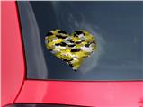 WraptorCamo Digital Camo Yellow - I Heart Love Car Window Decal 6.5 x 5.5 inches