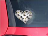 Coconuts Palm Trees and Bananas White - I Heart Love Car Window Decal 6.5 x 5.5 inches