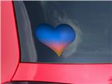 Smooth Fades Sunset - I Heart Love Car Window Decal 6.5 x 5.5 inches