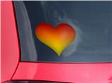 Smooth Fades Yellow Red - I Heart Love Car Window Decal 6.5 x 5.5 inches