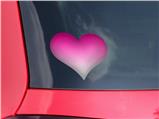 Smooth Fades White Hot Pink - I Heart Love Car Window Decal 6.5 x 5.5 inches