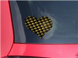 Iowa Hawkeyes Tigerhawk Tiled 06 Gold on Black - I Heart Love Car Window Decal 6.5 x 5.5 inches