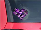 Purple Graffiti - I Heart Love Car Window Decal 6.5 x 5.5 inches